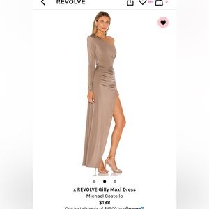 MICHAEL COSTELLO MAXI DRESS - taupe XS